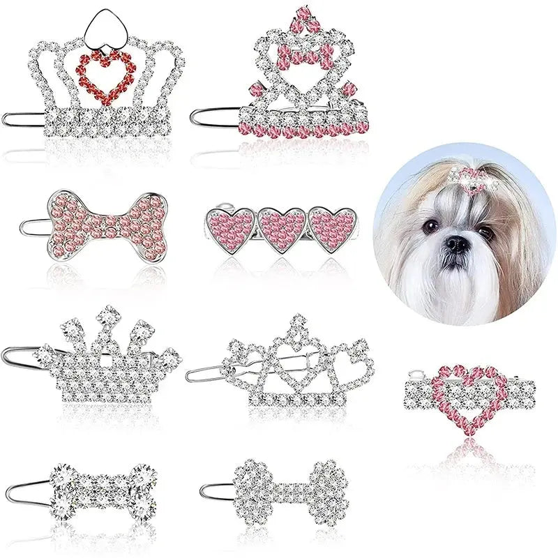 Haustier schöne Haarnadeln Hundezubehör Haustier Hund Schleifen Haarspangen für Welpen Hunde Katze Yorkie Teddy Haarpflege Haustier Haarschmuck Fellnasenliebe123