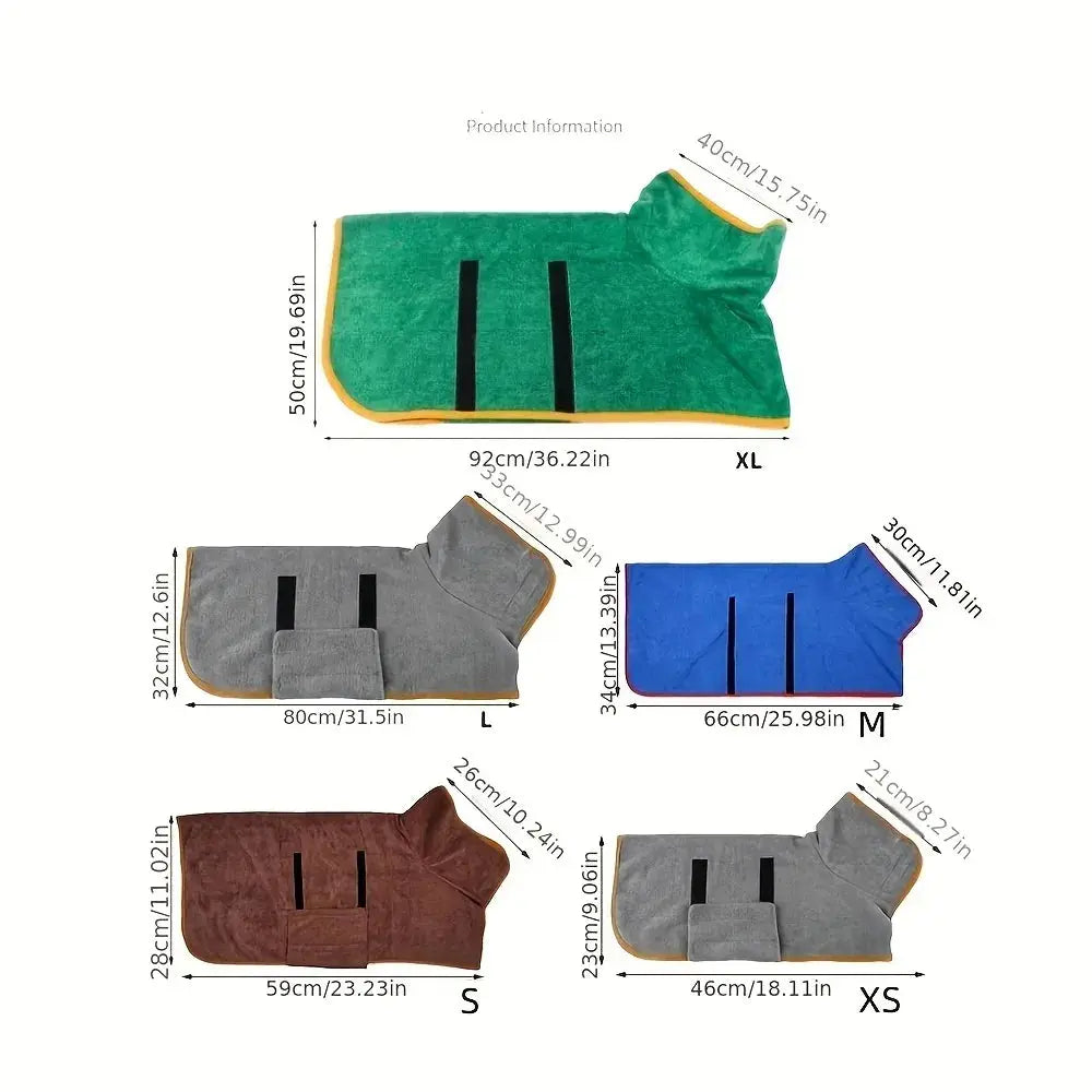 Hunde-Bademantel, saugfähig, Haustier, schnell trocknend, Badetuch, Hunde-Badetuch, große kleine Hunde, sauber, saugfähiger Bademantel, Ganzkörperwickel, Katze Fellnasenliebe123
