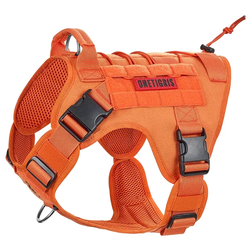OneTigris FIRE WATCHER Hundegeschirr 2.0 Taktische MOLLE K9 Patrol Hund Westen Kunststoffschnallen Version Fellnasenliebe123