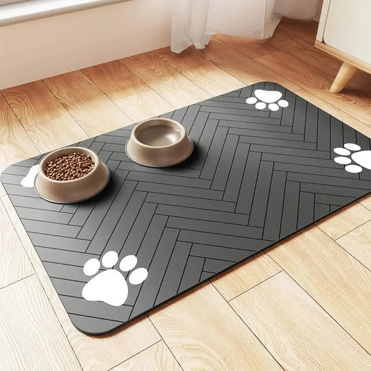 S (kleines Kätzchen), M, L saugfähige Haustier-Futtermatte, wasserdichtes Tischset für Hunde- und Katzenfutter und Wassernäpfe, schnell trocknende Gummiboden Fellnasenliebe123