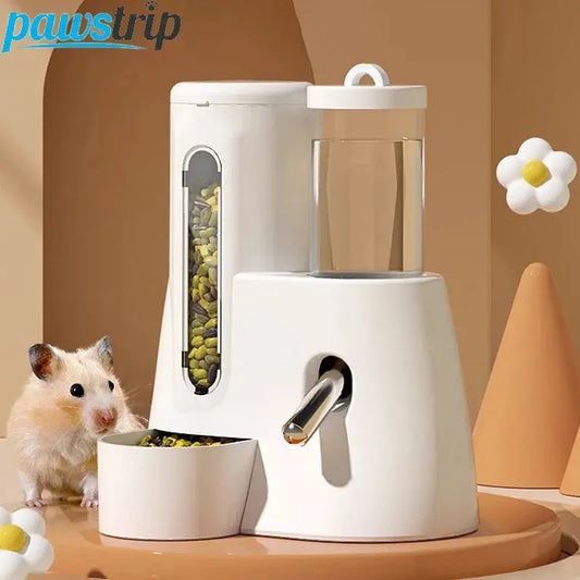 Automatischer Futterspender für Hamster, 2-in-1, kleiner Tier-Wasserspender, Trinkwasserflasche für Haustiere, Futternapf für Hamster, Meerschweinchen, Ratte Fellnasenliebe123