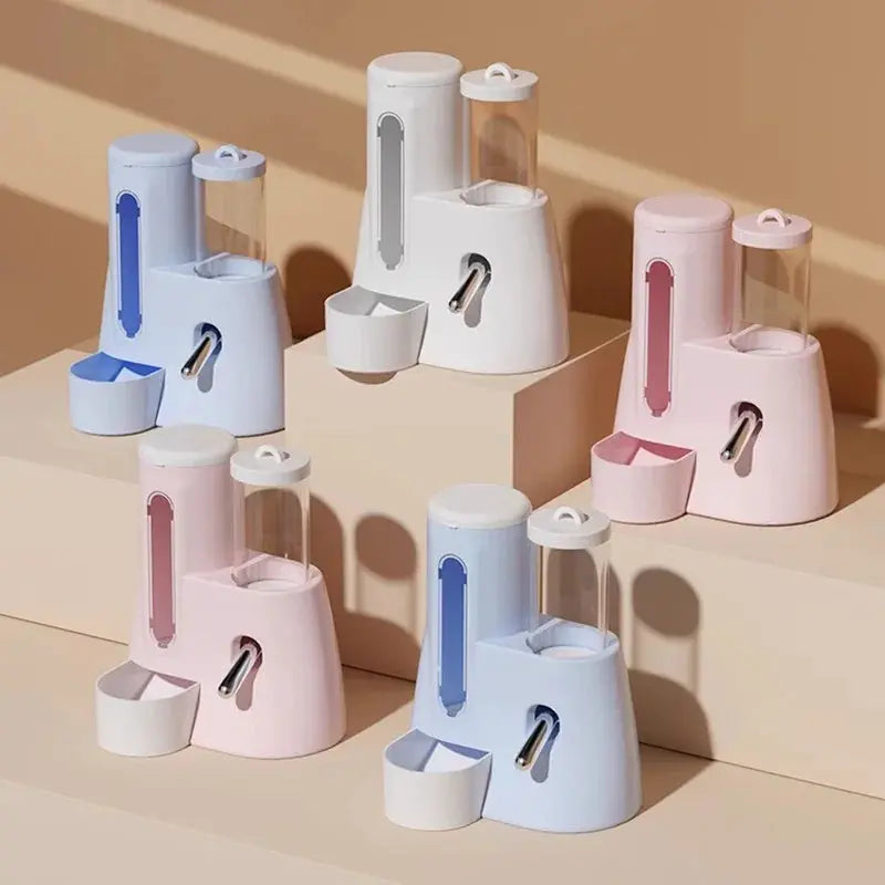 Automatischer Futterspender für Hamster, 2-in-1, kleiner Tier-Wasserspender, Trinkwasserflasche für Haustiere, Futternapf für Hamster, Meerschweinchen, Ratte Fellnasenliebe123