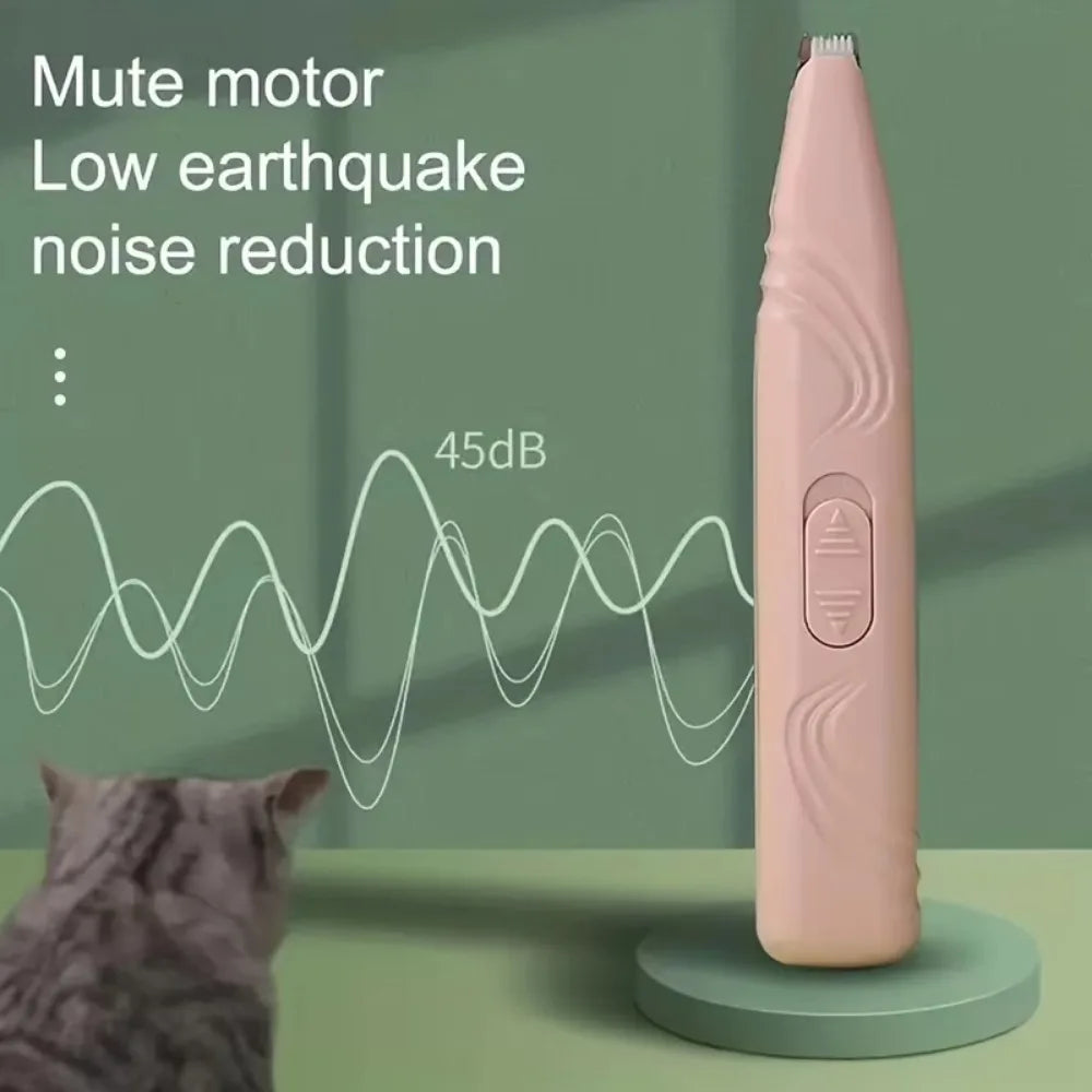 Leiser Fußhaarschneider USB - Elektrischer Pfotentrimmer für Hunde & Katzen