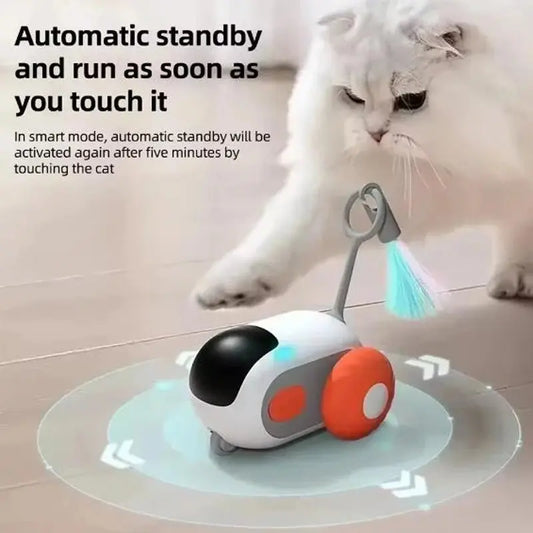 Intelligente Sportwagen Fernbedienung Elektrische Katze Spielzeug Unterhaltung Spaß Haustier Mäuse Interaktive Federn Katze Sticks Haustier Spielzeug Fellnasenliebe123