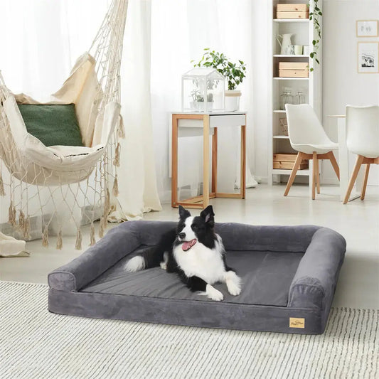 Hundebett, extra große orthopädische Haustiermatratze, Couch, Schlafbettkissen mit abnehmbarem, waschbarem Bezug, weicher Schwammschaum Fellnasenliebe123