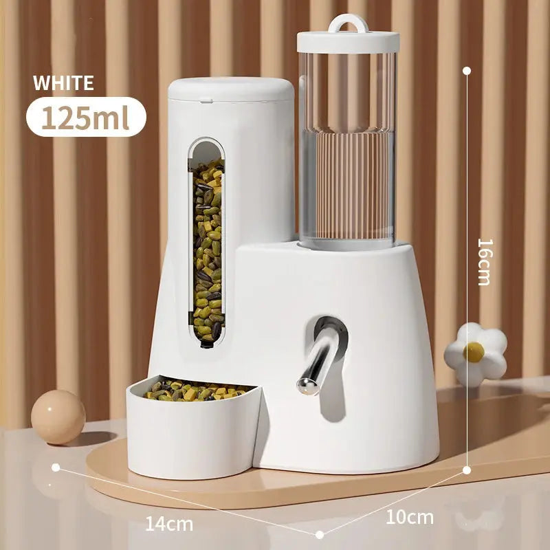 Automatischer Futterspender für Hamster, 2-in-1, kleiner Tier-Wasserspender, Trinkwasserflasche für Haustiere, Futternapf für Hamster, Meerschweinchen, Ratte Fellnasenliebe123