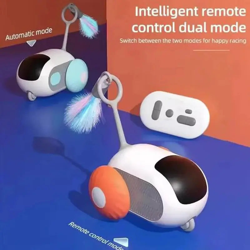 Intelligente Sportwagen Fernbedienung Elektrische Katze Spielzeug Unterhaltung Spaß Haustier Mäuse Interaktive Federn Katze Sticks Haustier Spielzeug Fellnasenliebe123