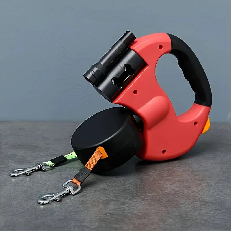 Eine Packung mit zwei Leinen, einziehbarer Hundetzieher für den Außenbereich, für kleine und mittelgroße Hunde, ohne Batterie und Kotbeutel Fellnasenliebe123