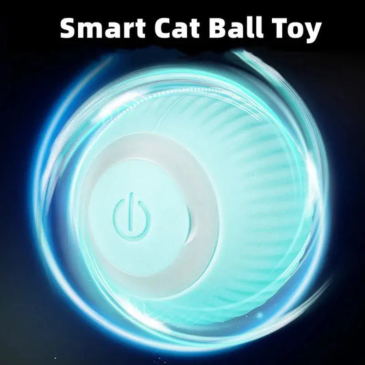 Elektrisches Katzenballspielzeug, automatisch rollendes intelligentes Katzenspielzeug, interaktiv für das Katzentraining, selbstbewegendes Kätzchenspielzeug zum Spielen im Innenbereich Fellnasenliebe123
