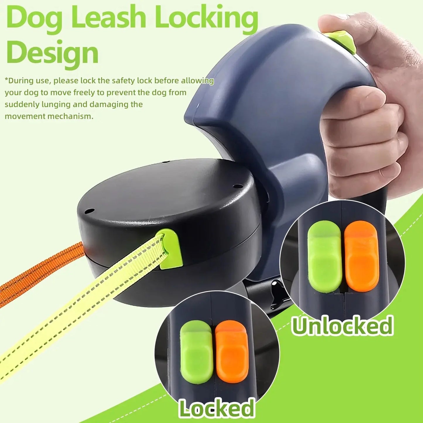 Eine Packung mit zwei Leinen, einziehbarer Hundetzieher für den Außenbereich, für kleine und mittelgroße Hunde, ohne Batterie und Kotbeutel Fellnasenliebe123