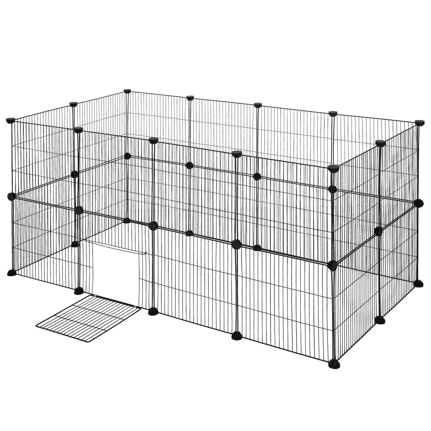 DIY Haustier-Laufstall, Metalldraht, Übung, Haustierlauf mit Tür, Kabelbinder, Käfig für kleine Tiere, für Welpen, Kaninchen, Kätzchen, Meerschweinchen Fellnasenliebe123