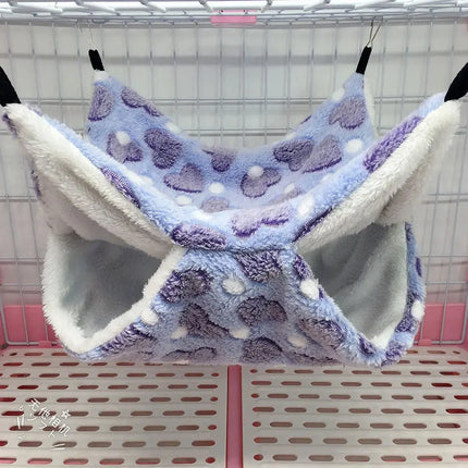 1PC Warme Doppel-Schicht Hängematte Kleine Haustier Hängematte Ausgesetzt Eichhörnchen Schlafsack Pet Liefert Hamster Hängematte Fellnasenliebe123