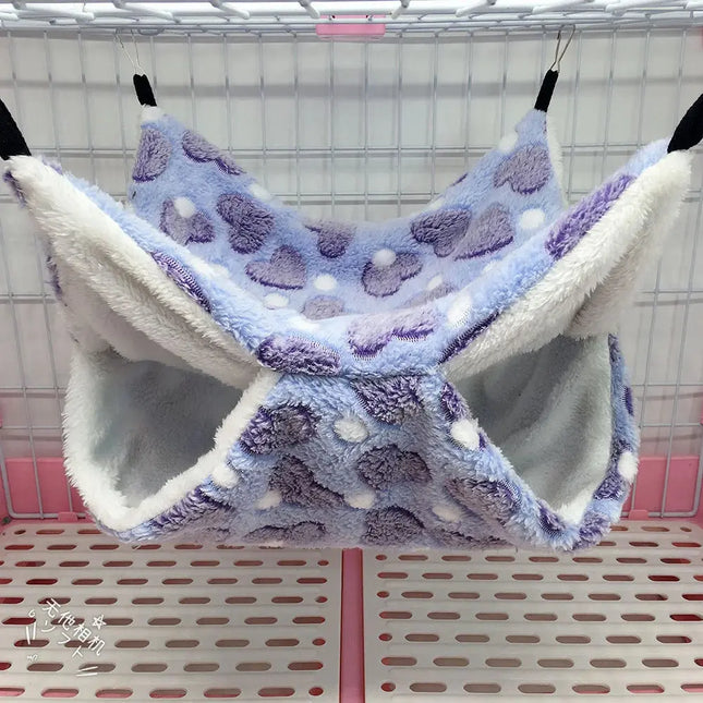 1PC Warme Doppel-Schicht Hängematte Kleine Haustier Hängematte Ausgesetzt Eichhörnchen Schlafsack Pet Liefert Hamster Hängematte Fellnasenliebe123