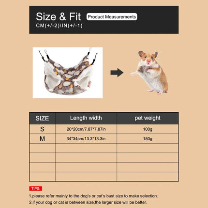 1PC Warme Doppel-Schicht Hängematte Kleine Haustier Hängematte Ausgesetzt Eichhörnchen Schlafsack Pet Liefert Hamster Hängematte Fellnasenliebe123