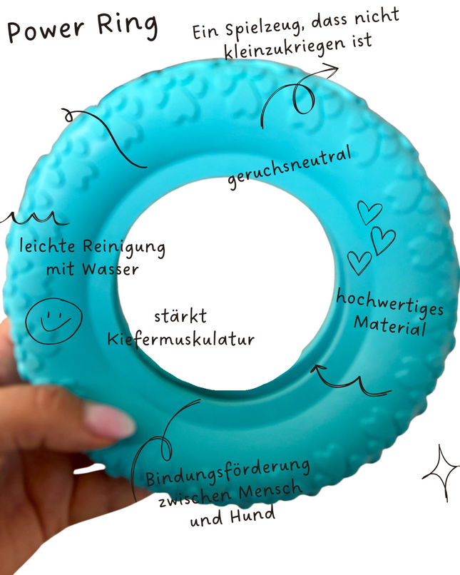 Riolino Robuster Hundespielzeug-Kauring für starke Kauer
