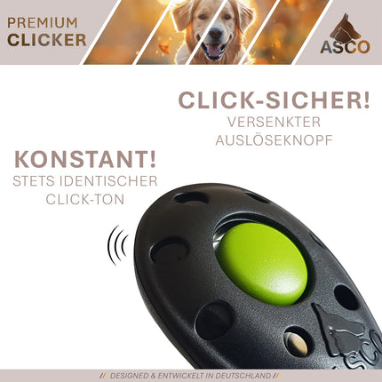 ASCO Premium Clicker für Hunde und Katzen Clickertraining