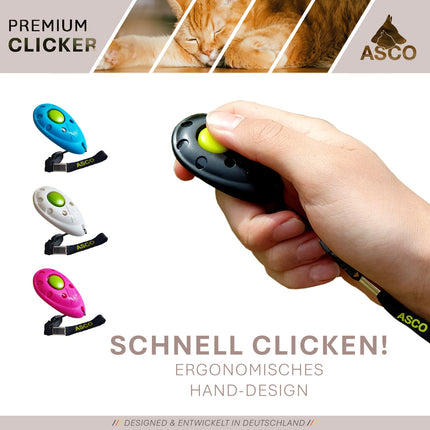 ASCO Premium Clicker für Hunde und Katzen Clickertraining