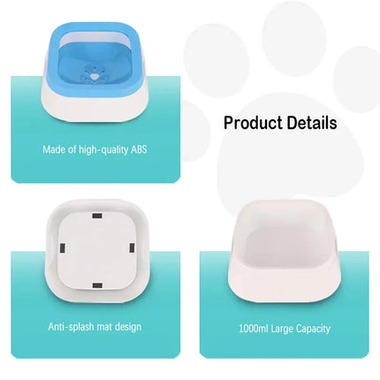 Anti-spritzwasser Schüssel Für Hunde 1L Große Kapazität Trinker Trinknäpfe Hund Waterer Für Welpen Katze Haustier Zubehör Fellnasenliebe123