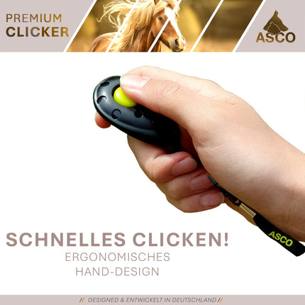 ASCO Finger Clicker mit abnehmbarem Fingerring für Clickertraining