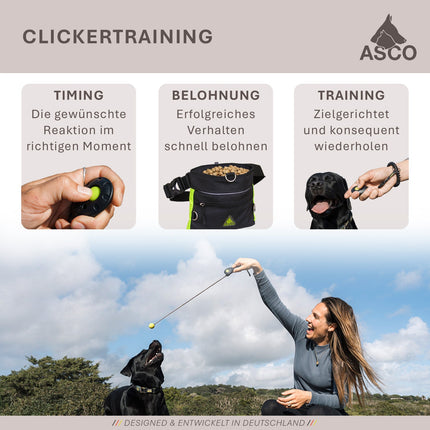 ASCO Premium Clicker für Hunde und Katzen Clickertraining