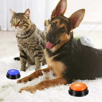 Dog Cat Communication Buttons Voice Recording Button for Pet Training Buzzer 30 Second Record Playback Interactive Pet Toys Fellnasenliebe123