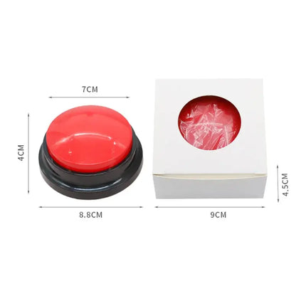 Dog Cat Communication Buttons Voice Recording Button for Pet Training Buzzer 30 Second Record Playback Interactive Pet Toys Fellnasenliebe123