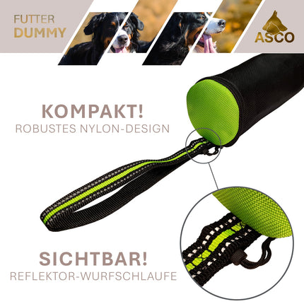 ASCO Dummy für Hundetraining, Apportier- und Snack-Dummy 21x7 cm