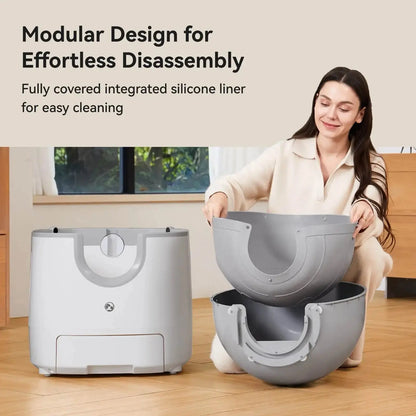 Furoomate – Automatische intelligente Katzentoilette, selbstreinigend, 11 l, Haustiertoilettenschale mit hoher Kapazität Fellnasenliebe123