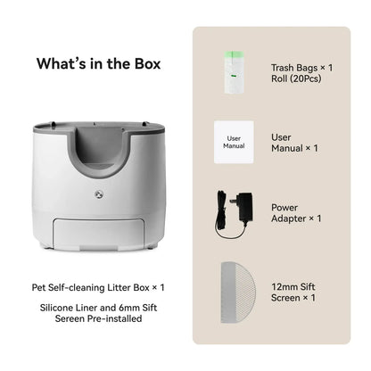 Furoomate – Automatische intelligente Katzentoilette, selbstreinigend, 11 l, Haustiertoilettenschale mit hoher Kapazität Fellnasenliebe123