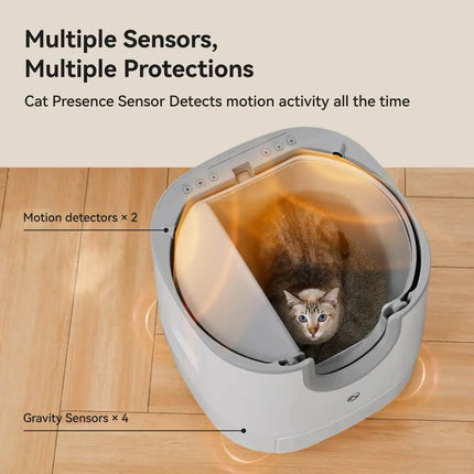 Furoomate – Automatische intelligente Katzentoilette, selbstreinigend, 11 l, Haustiertoilettenschale mit hoher Kapazität Fellnasenliebe123