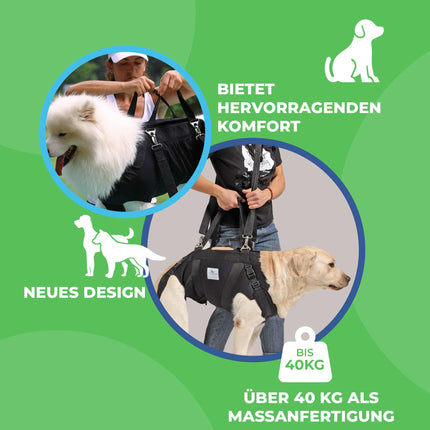 Durchgehende Tragehilfe für Hunde
