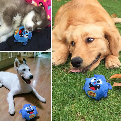 Interaktives Hundespielzeug, springender Giggle, schüttelnder Ball, Hunde-Plüschtier, elektronisch, vibrierend