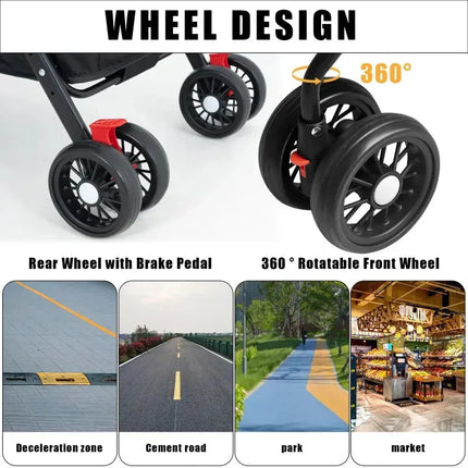 Haustier-Kinderwagen, Hunde, Katzen, Teddybär, Kinderwagen, kleiner Haustier-Kinderwagen, leicht und faltbar, geeignet für Outdoor-Reisen, Hunde- und Katzenbedarf Fellnasenliebe123