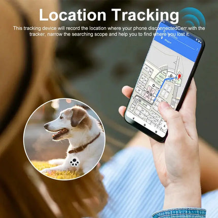 Intelligenter Mini-GPS-Tracker, Bluetooth, Anti-Verlust-Gerät für Kindertaschen, Haustier-Locator mit iOS/Android-Kompatibilität Fellnasenliebe123