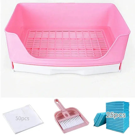 Kaninchentoilette XL mit Schublade - Komplettset mit 50 Folien & 25 Trainingsunterlagen - Fellnasenliebe123