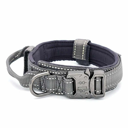 Taktisches Hundehalsband mit Griff und Reflektionsnähten