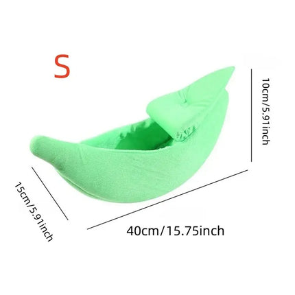 Niedliche Katzenbetten, tiefer Schlafkomfort Bananenform für Katzen - Fellnasenliebe123