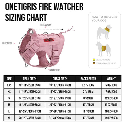 OneTigris FIRE WATCHER Hundegeschirr 2.0 Taktische MOLLE K9 Patrol Hund Westen Kunststoffschnallen Version Fellnasenliebe123