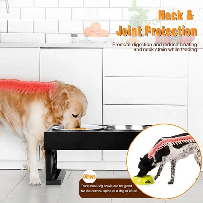 Premium Hundeschüssel höhenverstellbar - Ergonomischer Futternapf mit Anti-Schling-Funktion - Fellnasenliebe123