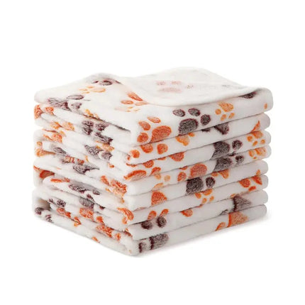 Hundebettmatte, Decke, weiche, flauschige Haustierdecke, niedliche Pfoten/Elefant-Muster, Haustier-Reisematte, warme, bequeme Decke für Katzen und Hunde Fellnasenliebe123