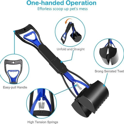 Haustier Kotschaufel mit langem Griff für Hunde und Katzen