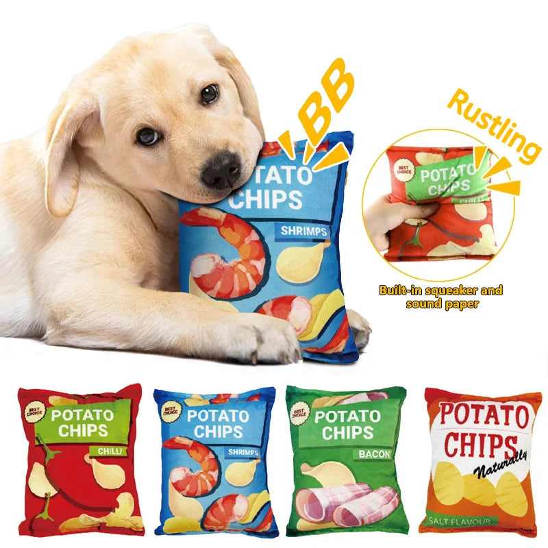 Chips-förmiges Hundespielzeug mit Quietscher