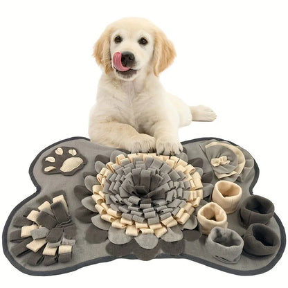 Graue Schnüffelmatte aus Nylon für Hundetraining und Futtersuche