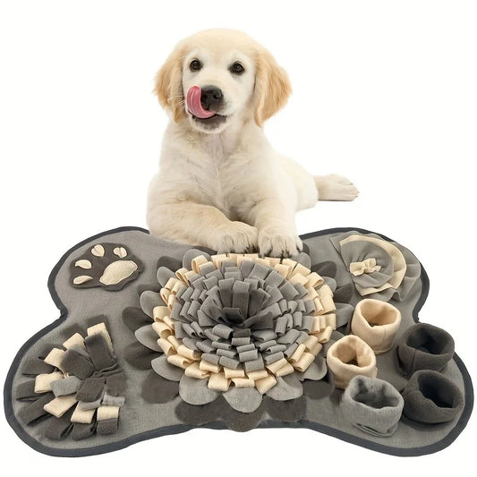 Graue Schnüffelmatte aus Nylon für Hundetraining und Futtersuche