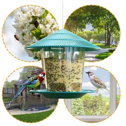Vogel Feeder Automatische Fuß Fütterung Werkzeug Outdoor Vogel Feeder Hängende Mutter Fütterung Mehrere Loch Dispenser Halter Lebensmittel Container Fellnasenliebe123