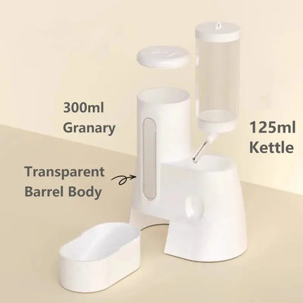 Automatischer Futterspender für Hamster, 2-in-1, kleiner Tier-Wasserspender, Trinkwasserflasche für Haustiere, Futternapf für Hamster, Meerschweinchen, Ratte Fellnasenliebe123