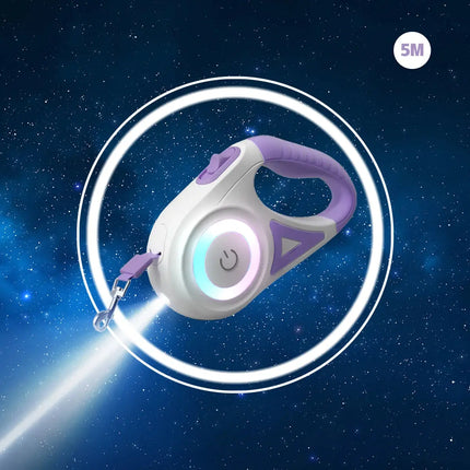 Einziehbare LED-Hundeleine mit Licht für Welpen, kleine, mittelgroße und große Hunde, Katzen, Haustiergeschirr, Gurte, Halsband, Zubehör, 3 m, 5 m Roulette Fellnasenliebe123