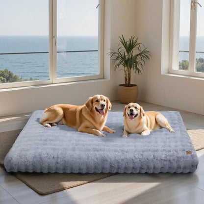 Ultra-Plüsch-Hundebett, weiches Haustierkissen, große Hundekiste, Welpenmatratze, waschbare Matte Fellnasenliebe123