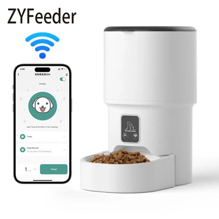4L WIFI-Taste, automatischer Katzenfutterspender, intelligenter Futterspender für Katzen und Hunde, intelligenter Futterspender für Katzen, Futterspender für Haustiere (kein 5 V, 1 A-Stecker) Fellnasenliebe123