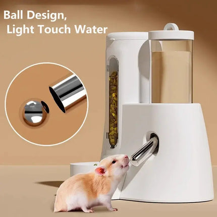 Automatischer Futterspender für Hamster, 2-in-1, kleiner Tier-Wasserspender, Trinkwasserflasche für Haustiere, Futternapf für Hamster, Meerschweinchen, Ratte Fellnasenliebe123